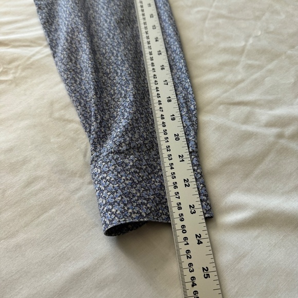 St. Croix Men's Long Sleeve Bluish-Purple Allover Patterned Button Up Shirt M - Picture 8 of 11